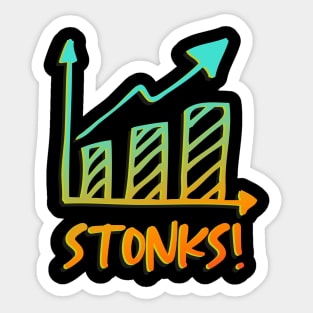 Stonks- Funny Stocks Stock Market Finance Trader Sticker